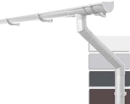 Halfronde Dakgoot Set voor Terras en Carport - 100mm, 5m Wit