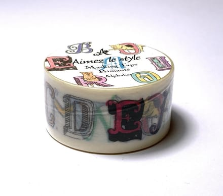 Washi tape Alphabet – 2 rollen van 28 mm x 7 m
