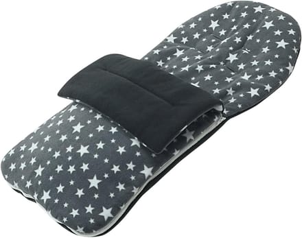 Fleece voetenzak - Kinderwagen deken - Warmte buiten - 2-in-1 ontwerp - 90 x 40 cm - Grijs ster