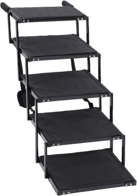 Hondenloopplank - Hondentrap Auto - Veilig Instappen - Opvouwbaar Aluminium - Tot 100 kg - Grijs