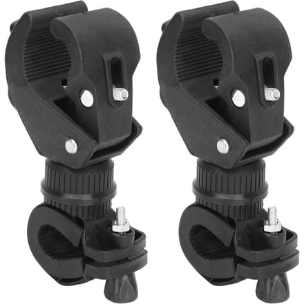 Lot de 2 supports de canne rotatifs à 360 degrés, universels, pour béquilles et cannes de marche black