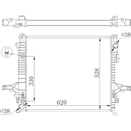 Radiator, motorkoeling NRF 550019