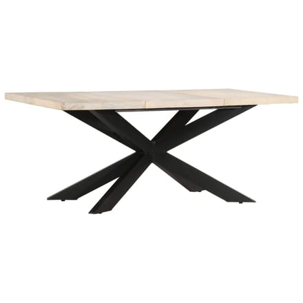 vidaXL - Eettafel - 180x90x76 - cm - massief - gebleekt - mangohout