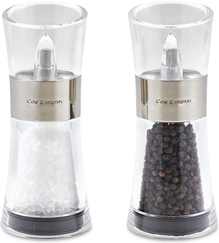 Cole & Mason - Flip Salt and Pepper Mill Gift Set, Chrome 15.4 cm