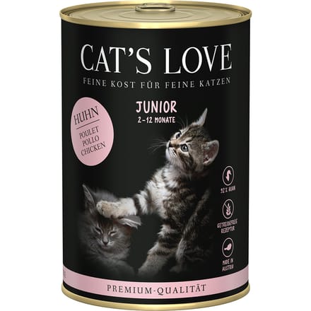 6x400g Cat's Love Junior Kippenvoer Nat