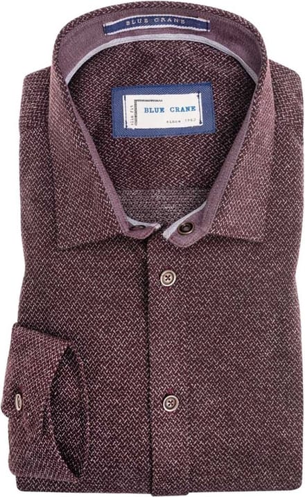 Blue Crane shirt jersey slimfit rood