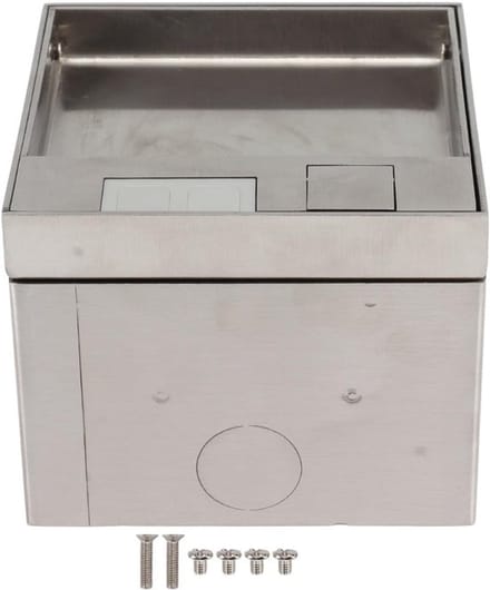 Allecto - Vloerinbouwstopcontact - Waterdicht - Roestvrij staal - 10