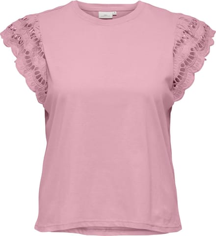 ONLY CARMAKOMA - CARMACY S/S O-NECK MIX TOP JRS Dames Blouse