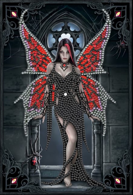 Crystal Art kit® Notebook schrift harde kaft Anne Stokes: Aracnafaria 26 x 19 cm