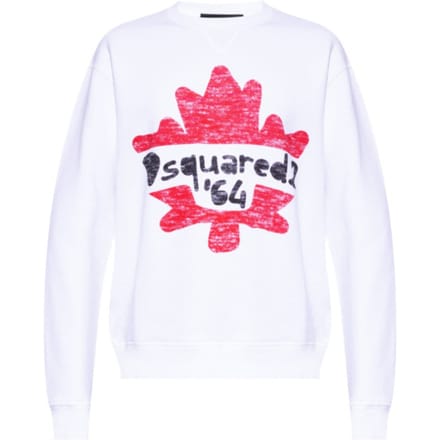Dsquared2 Maple Leaf 64 Witte Sweatshirt