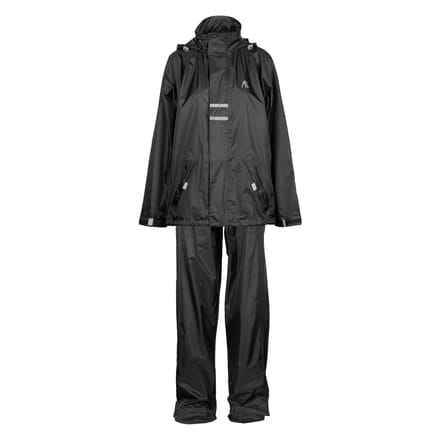 Ralka Regenpak Waterdicht & Ademend - Kind - Reflectie - Zwart - Maat 152
