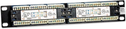 16-Poorts UTP Patchpaneel 1U 19 inch voor Netwerkbekabeling Cat6