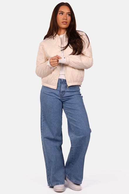 Getdrezzed Jasje - Maat: L - Bomber jasje met ritssluiting beige