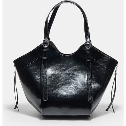 Stradivarius Shopper-schoudertas met gespen  Zwart OS