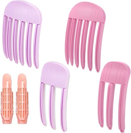 Haar Volume Clips - Pony Stylers - Haar Wortels Liften - Speciale Luchtkussenstructuur - 6 Styling Tools - Roze