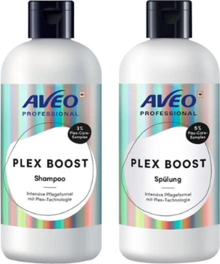 Aveo Professional Plex Boost Haarverzorging Set - Shampoo & Conditioner | 2x 250 ml - Met Plex-Technologie | Herstel & Versterking