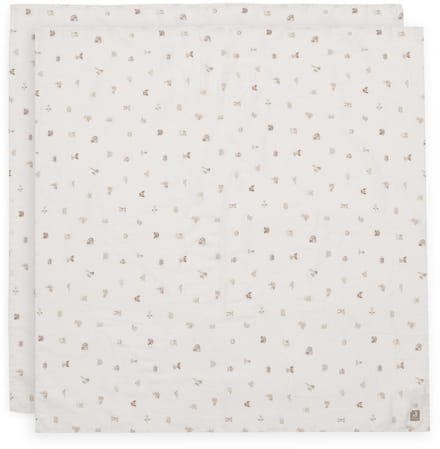 Jollein hydrofiele multidoeken Animal Friends 2 stuks Ivory White unisex