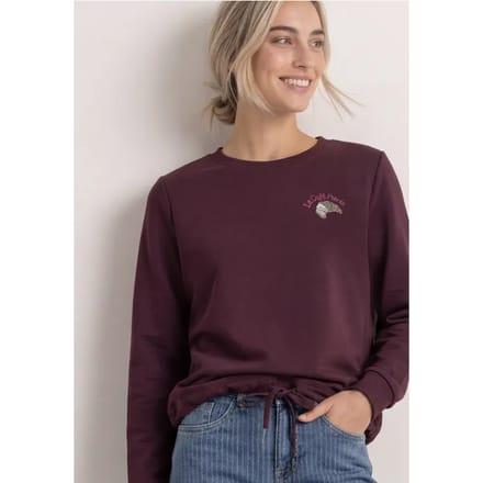 Sweatshirt met ronde hals en borduursel