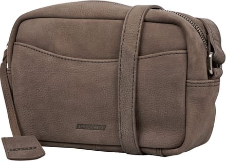 Salted Leren Dames Schoudertasje - Crossover - Camerabag - Nubuck Leer - Taupe