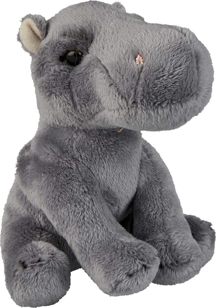 Ravensden Pluche knuffel dier Nijlpaard - 15 cm - wilde dieren knuffel