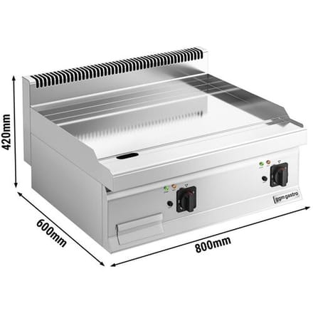 GGM Gastro Elektro Bratplatte - mit Hartchrom-Beschichtung - 9 kW - Glatt