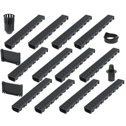 Vidaxl Canaux d'Évacuation, 12 Pièces, Plastique, 12 M