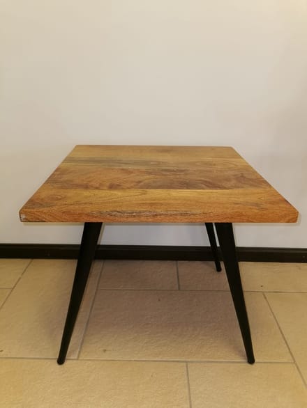 Salon tafel - Tafel - bijzet tafel - Metaal - Mango - Hoog 50cm - 55x55cm - Vierkant