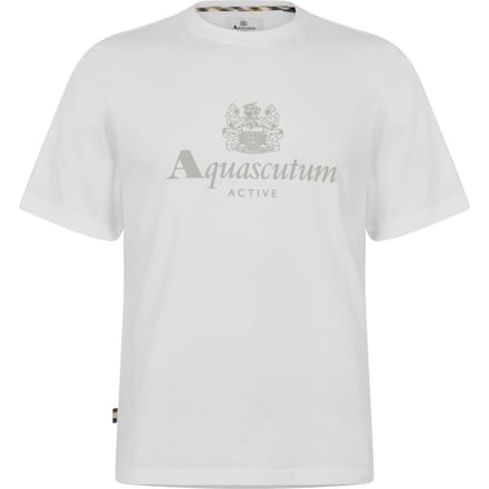 Aquascutum Herenlogo T-Shirt (Wit)