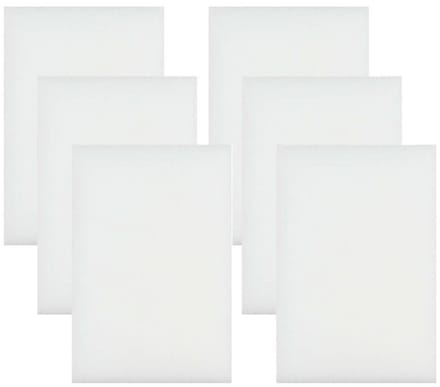 Benson Wonderspons - 6x stuks - wit - 12 cm - melamine - schoonmaken met water