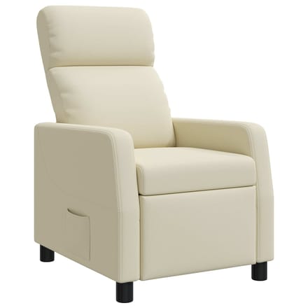 vidaXL - Recliner - Crèmekleurig - Kunstleer