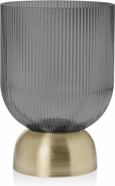 Riverdale - Windlicht Lois smoke 24cm Grijs