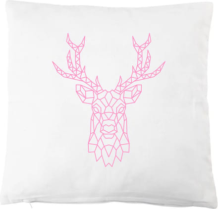 Rendier Kerstmis Kussenhoes - Roze - 45x45 cm - Specialties By Eizook