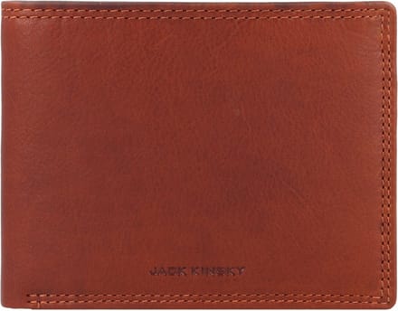 Jack Kinsky Montreal Portemonnee RFID-bescherming Leer 12 cm - Jongens - Horizontaal - cognac