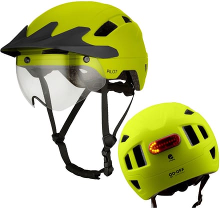 GO-OFF PILOT fietshelm met regencap
