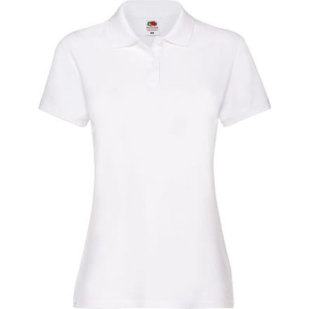 Fruit of the Loom Dames/Dames Premium Effen Poloshirt (Wit)
