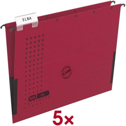 Elba Hangmap chic ULTIMATE DIN A4 Rood 5 stuks/pak 100560145 5 stuk(s)