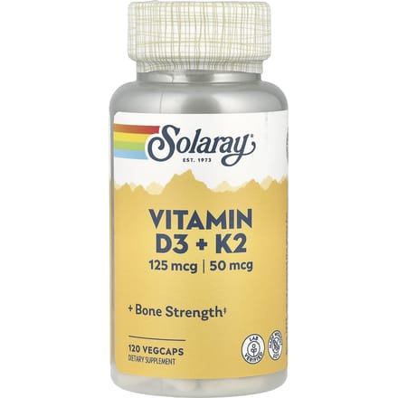 Vitamine D3 + K2, 120 Plantaardige Capsules