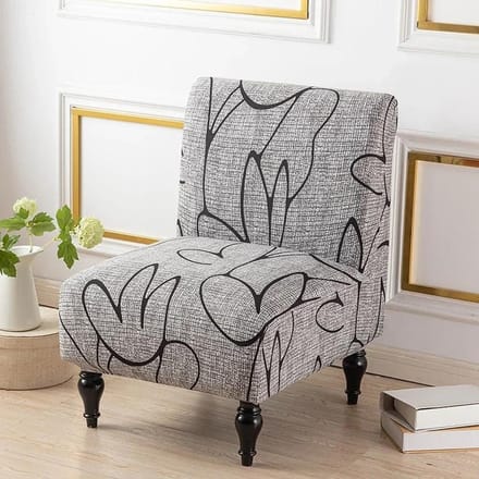 Housse de Fauteuil Extensible Sans Manches Housse de Canapé Simple Large Élastique Imprimée Housse de Canapé Housse de Siège Protecteur Décoration d'Hôtel Maison gray