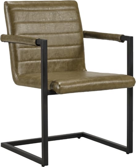 Soof&Tess - Cossato Eetkamerstoel - Set van 2 - Camel - Kunstleer - Industrieel - Met armleuning - Easy Clean Stoffen - Hoge Kwaliteit