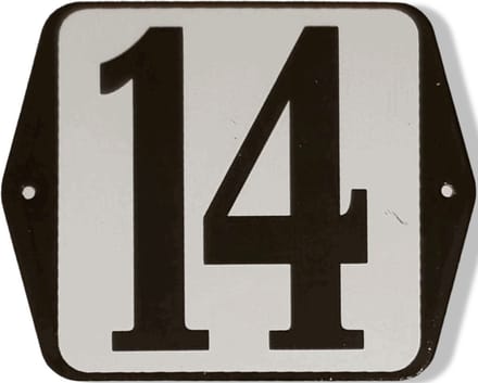 Huisnummer standaard nummer 14