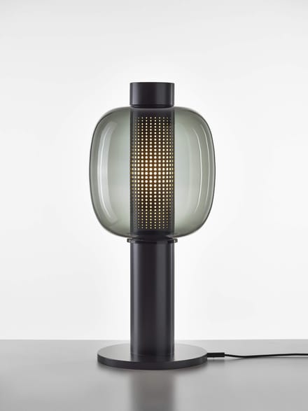 Brokis Bonbori Large Tafellamp - rookgrijs - zwart