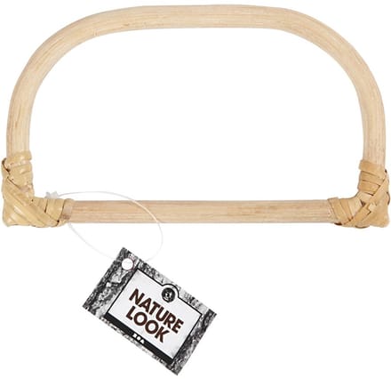 Creativ Company handvat tas bamboe - halfrond handvat voor knutselen.