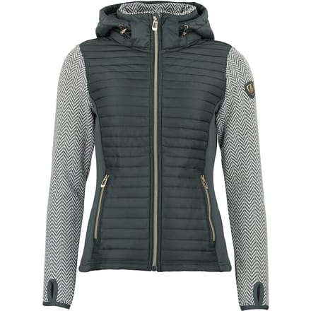 Dames polar jack met afneembare capuchon en gewatteerde panelen Peak Mountain Andomo