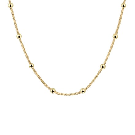 Collier bolletjes 3,0 mm 40 + 4 cm 3 micron