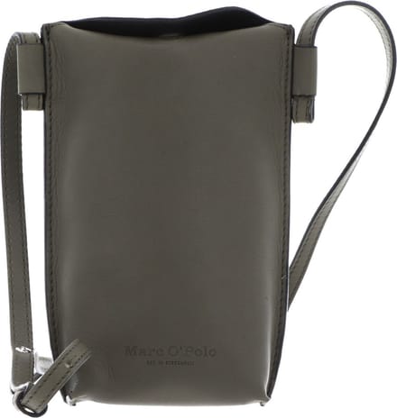 Marc O'Polo Leren Telefoontasje Schoudertas Gladys Cellphone Bag Fresh Moss Groene