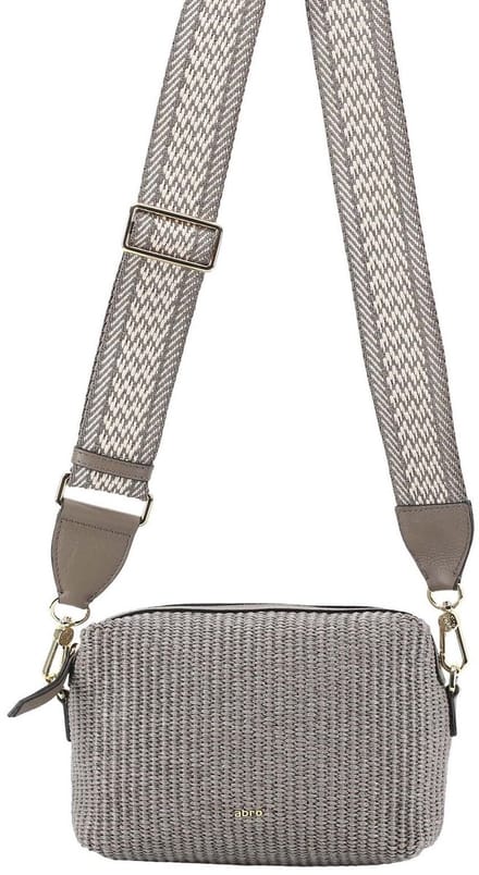 abro Schoudertas Fabric Raffia Shoulder Bag Kaia Tope Grijs