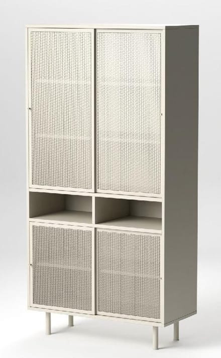 Nordic Home - Sadie wandkast 180 cm - grijs/beige
