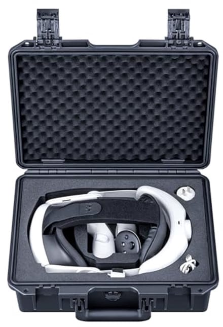 Waterdichte HardCase voor Quest 3S en Hoofdband met Batterij