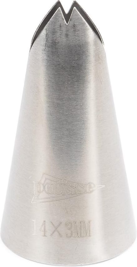 Spuitmondje rvs blad 14 x 3 mm