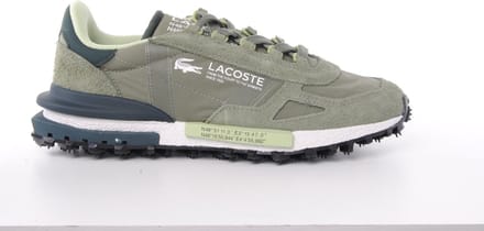 Lacoste heren sneaker Elite H suède en textiel kaki